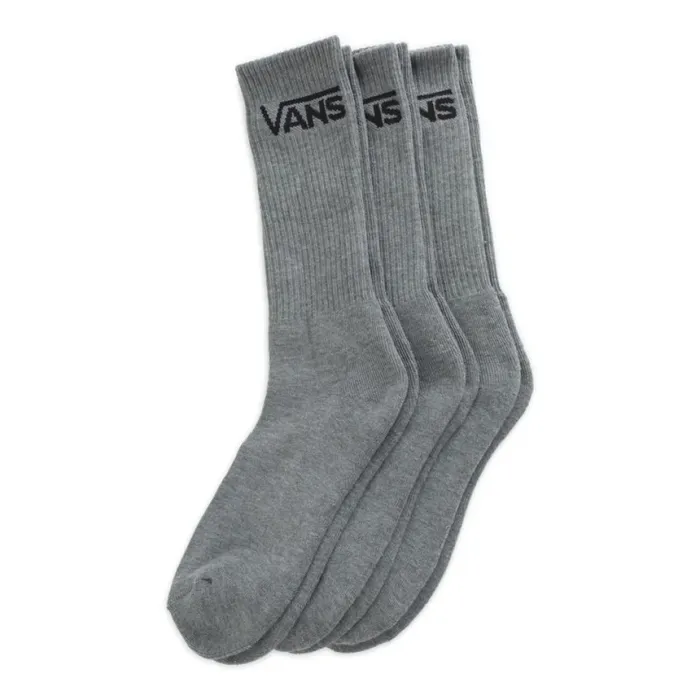 Socks Men Vans Classic Crew Socks 3 Pack Heather Grey