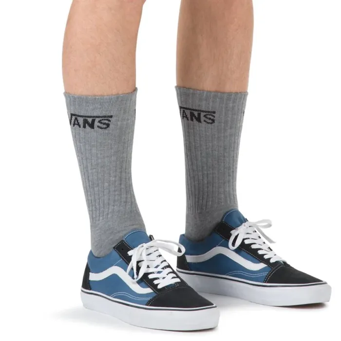 Socks Men Vans Classic Crew Socks 3 Pack Heather Grey