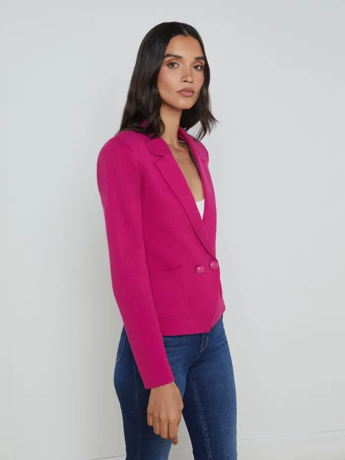 Sofia Knit Blazer Ruby Women L039Agence Knitwear Sofia Knit Blazer Ruby Women L039Agence Knitwear