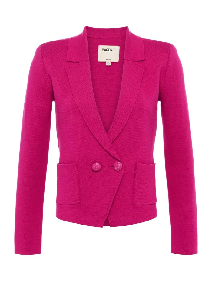 Sofia Knit Blazer Ruby Women L039Agence Knitwear Sofia Knit Blazer Ruby Women L039Agence Knitwear