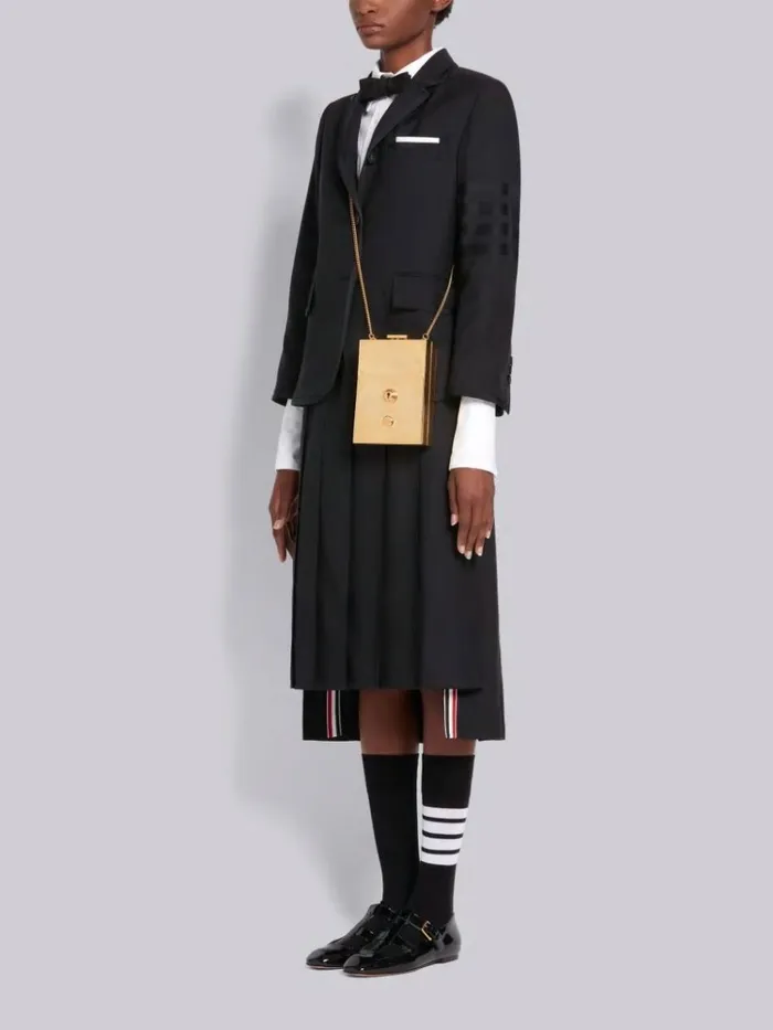 Soft Patent Calfskin Tbar Mary Jane Flat Black Women Thom Browne Brogues and Loafers Soft Patent Calfskin Tbar Mary Jane Flat Black Women Thom Browne Brogues and Loafers