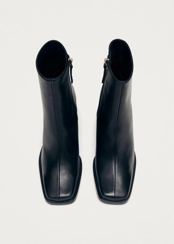 South Black Leather Ankle Boots Women ALOHAS Boots