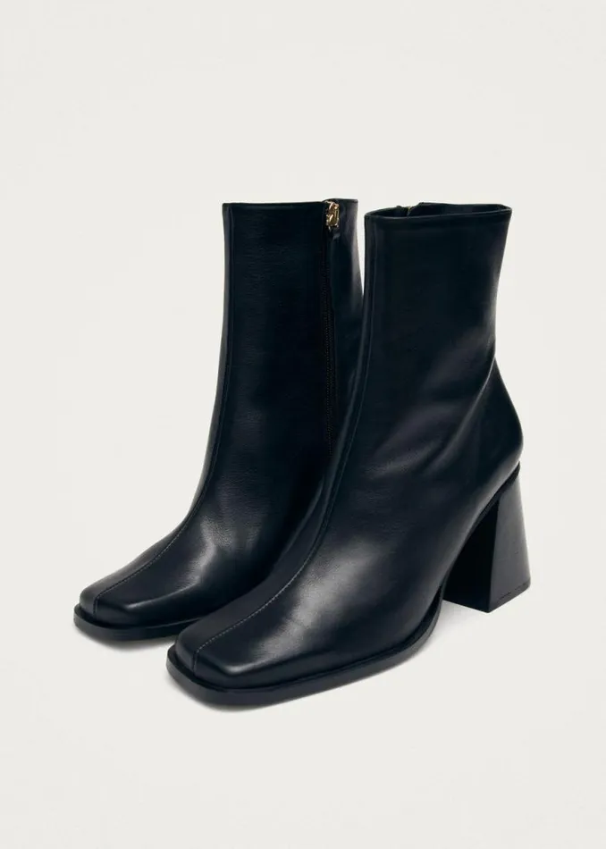 South Black Leather Ankle Boots Women ALOHAS Boots