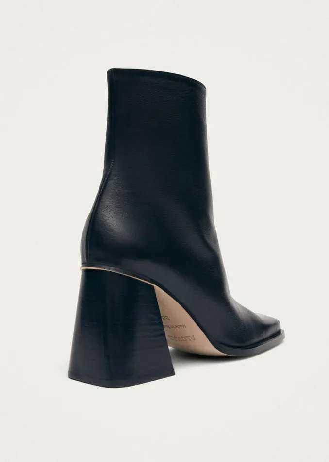 South Black Leather Ankle Boots Women ALOHAS Boots
