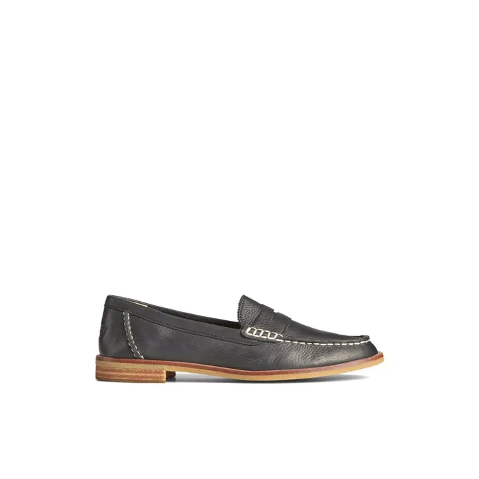 Sperry Oxfords and Loafers Seaport Penny Leather Loafer Black 8211 Women