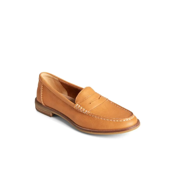 Sperry Oxfords and Loafers Seaport Penny Leather Loafer Medium Beige 8211 Women