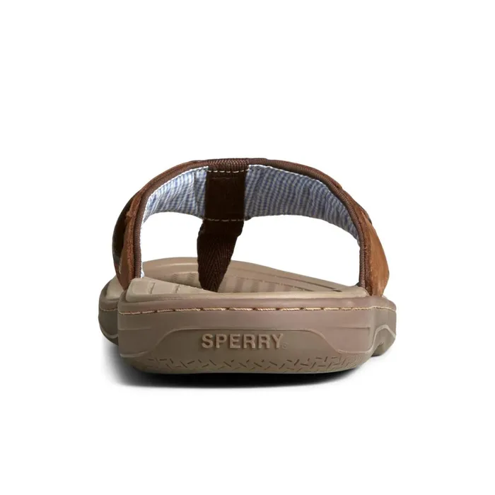Sperry Sandals Baitfish Leather Flip Flop Brown Leather Mixed Material 8211 Men
