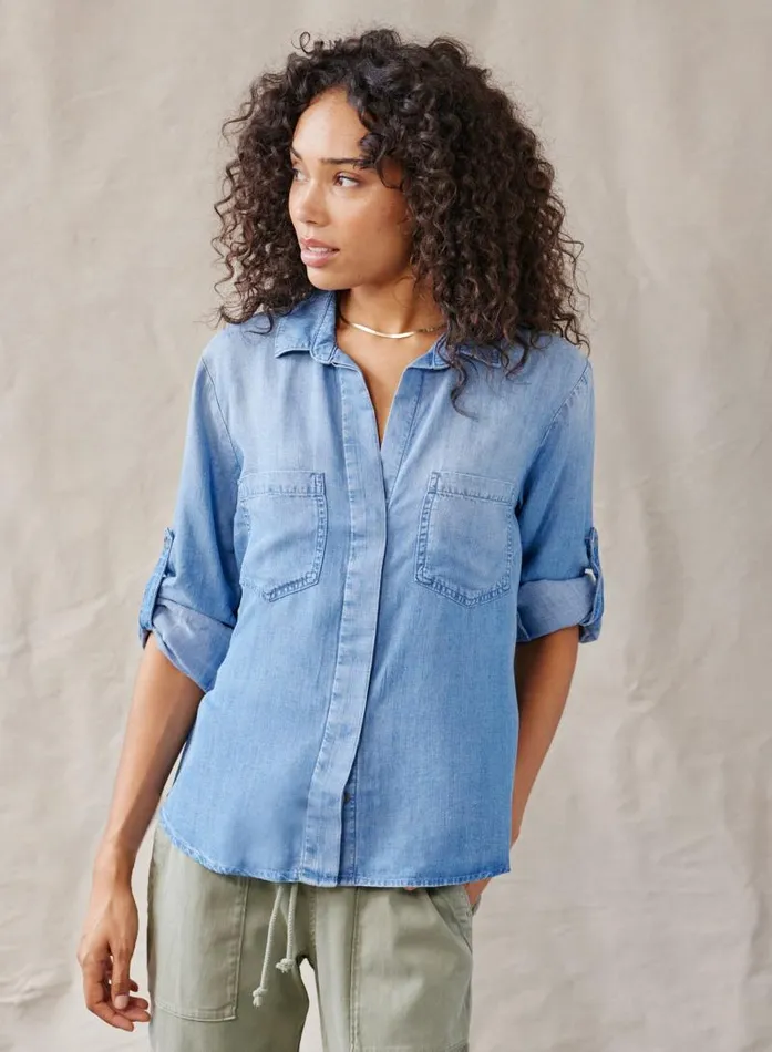 Split Back Button Down 8211 Medium Ombre Wash Women Bella Dahl Button Down