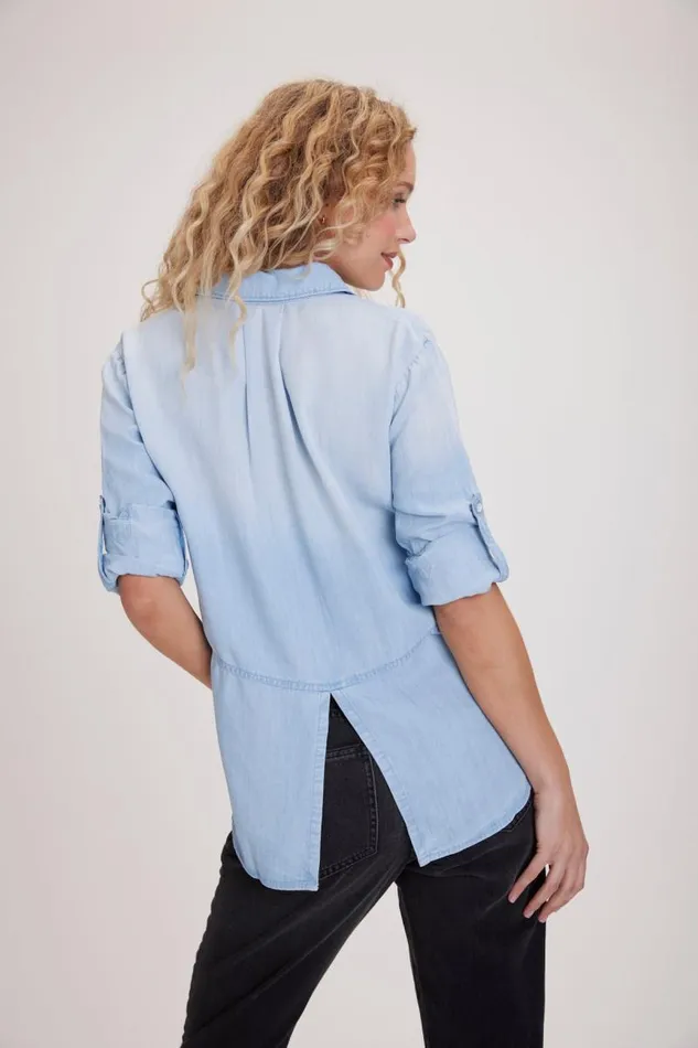 Split Back Button Down 8211 Sunbleach Wash Women Bella Dahl Long Sleeve Split Back Button Down 8211 Sunbleach Wash Women Bella Dahl Long Sleeve