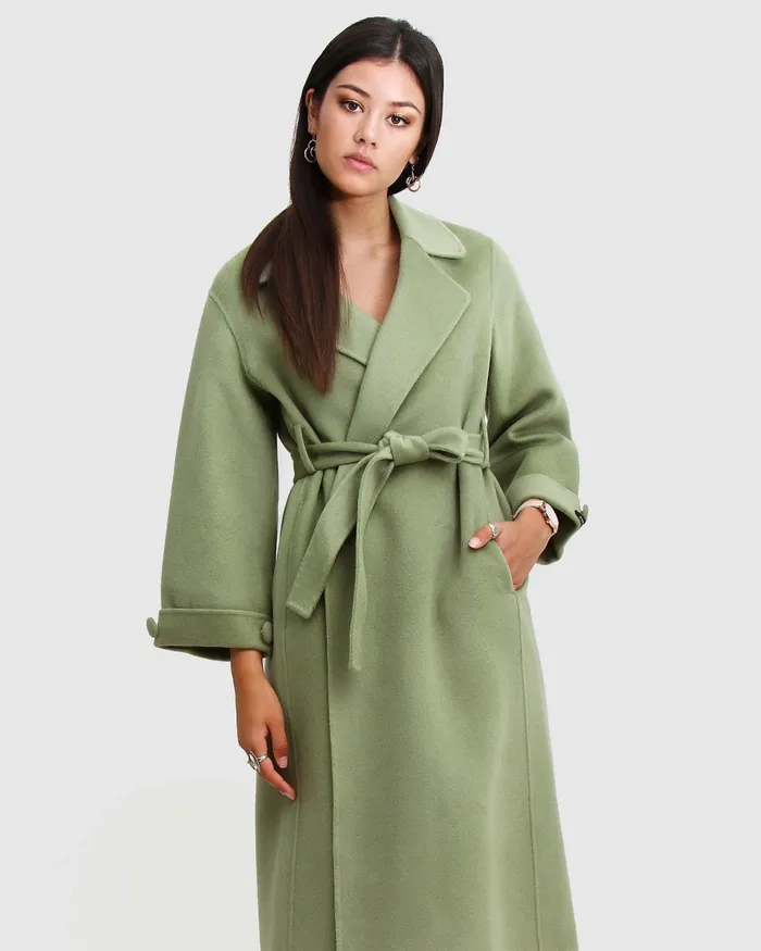 Stay Wild Oversized Wool Coat 8211 Grass Women Coats Belle and Bloom
