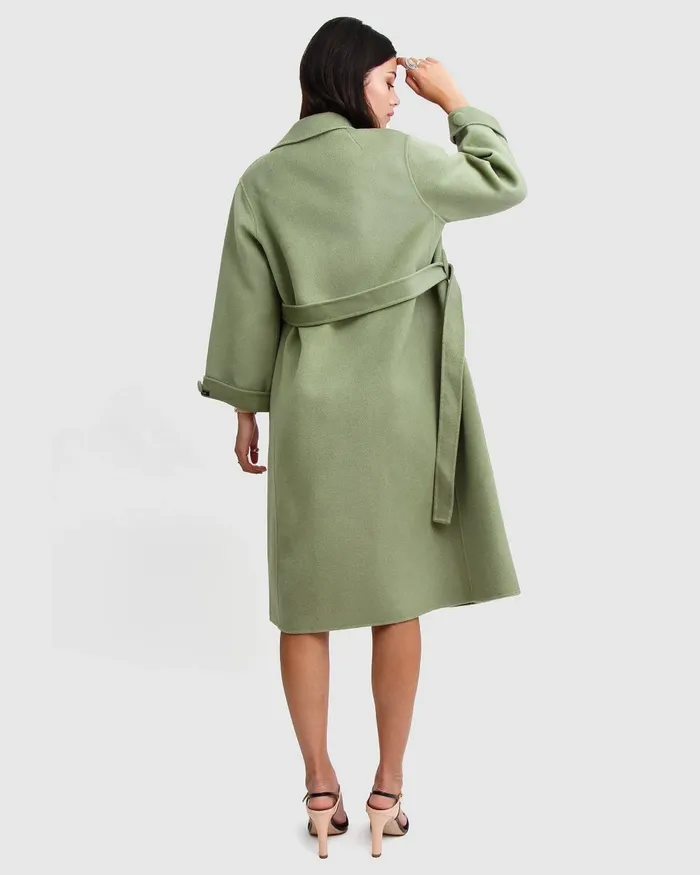 Stay Wild Oversized Wool Coat 8211 Grass Women Coats Belle and Bloom