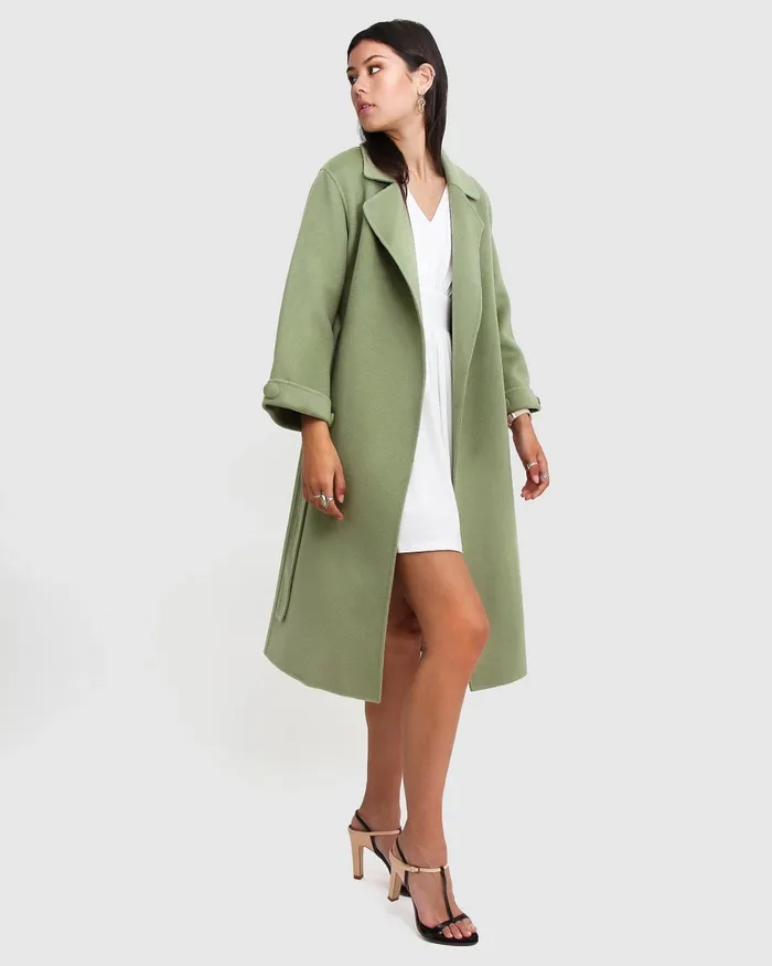 Stay Wild Oversized Wool Coat 8211 Grass Women Coats Belle and Bloom