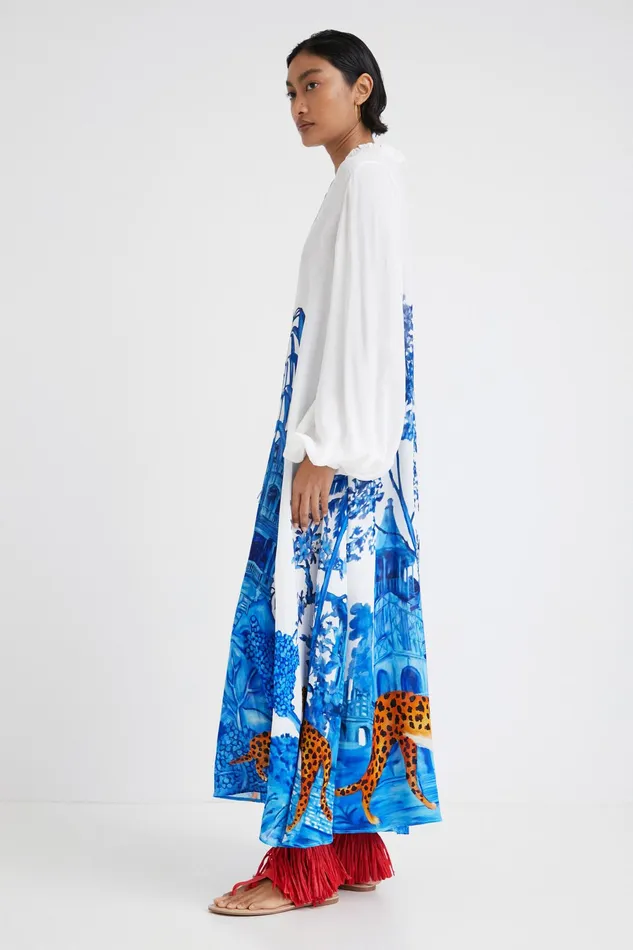 Stella Jean Long Kaftan Women Desigual Dresses