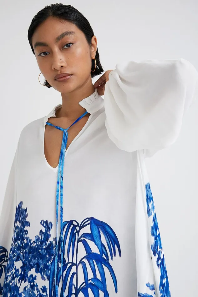 Stella Jean Long Kaftan Women Desigual Dresses