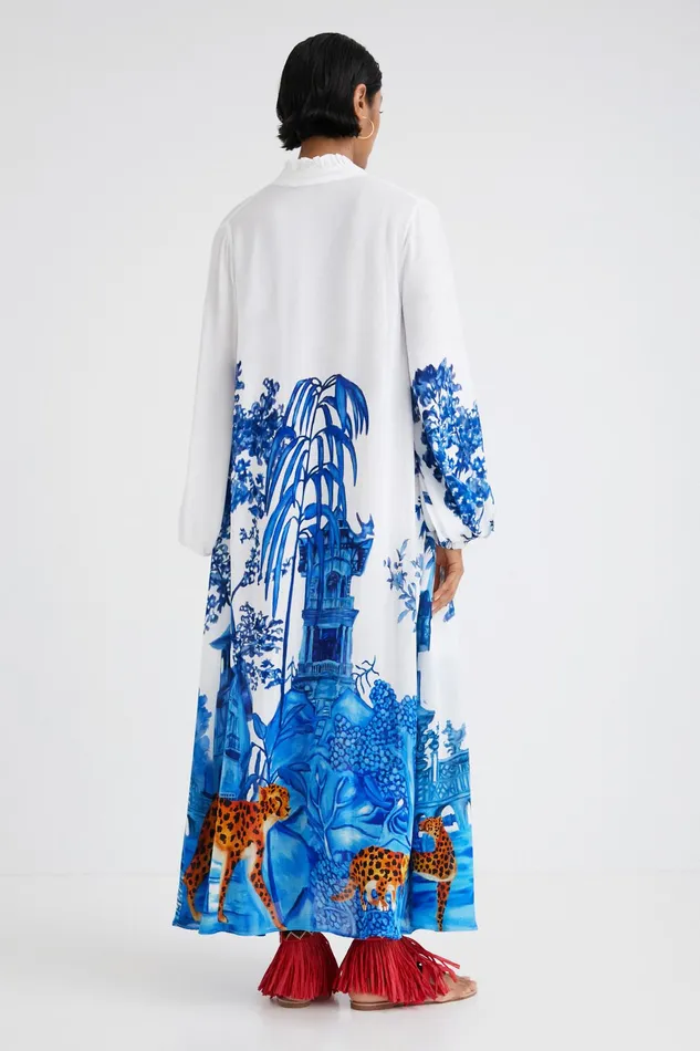 Stella Jean Long Kaftan Women Desigual Dresses
