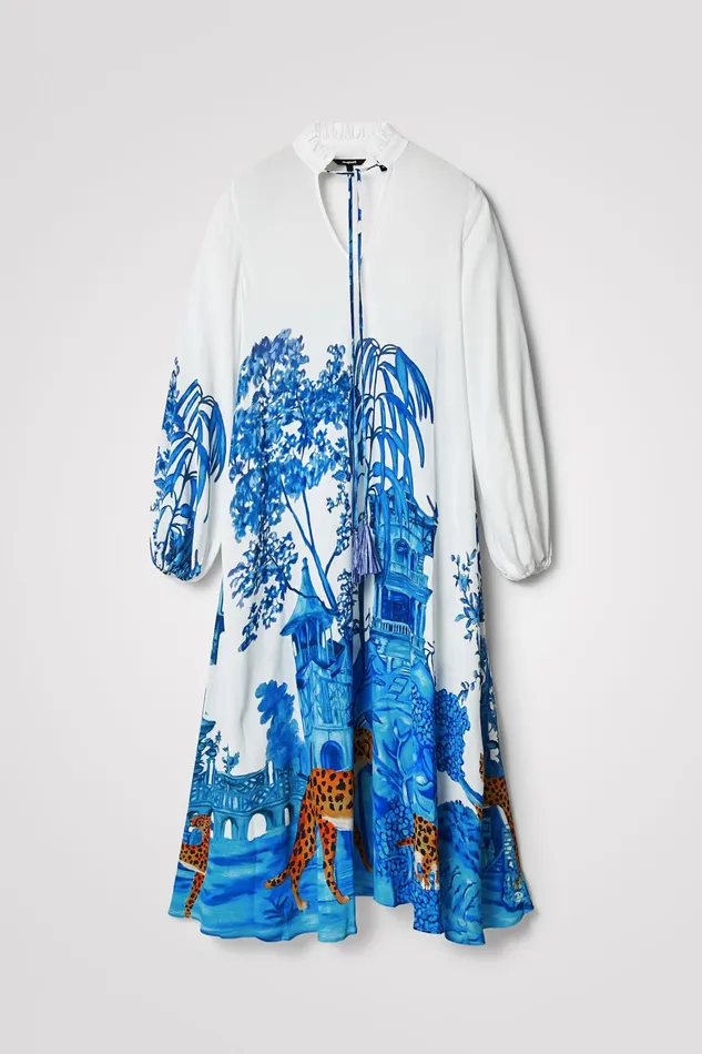 Stella Jean Long Kaftan Women Desigual Dresses