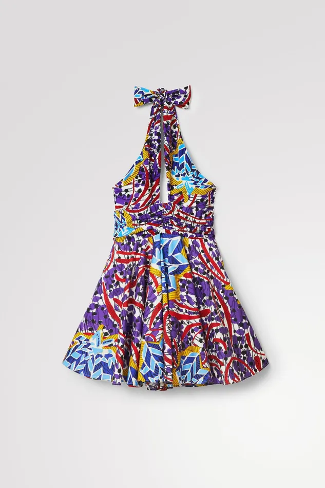 Stella Jean Short Bow Dress Women Desigual Dresses