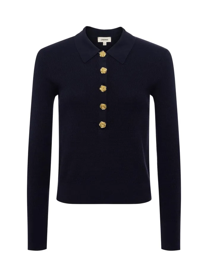 Sterling Sweater Midnightgold Rose Women L039Agence Knitwear Sterling Sweater Midnightgold Rose Women L039Agence Knitwear