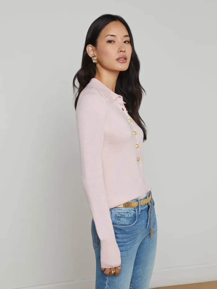 Sterling Sweater Pale Pinkgold Women L039Agence Knitwear Sterling Sweater Pale Pinkgold Women L039Agence Knitwear