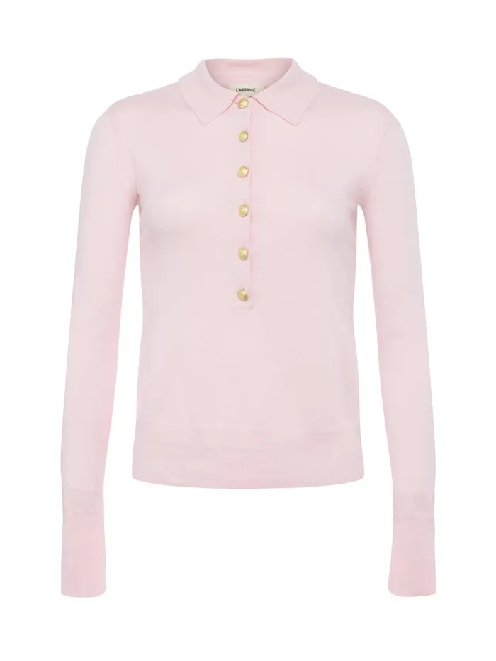 Sterling Sweater Pale Pinkgold Women L039Agence Knitwear Sterling Sweater Pale Pinkgold Women L039Agence Knitwear