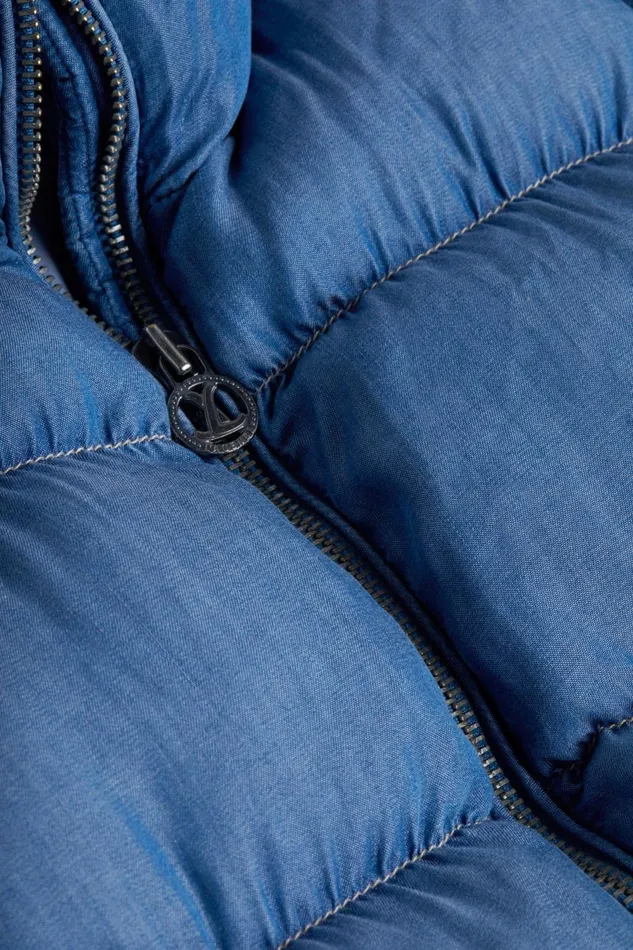 Stowe Denim Down Puffer Jacket Medium Wash Women L039Agence Outerwear Stowe Denim Down Puffer Jacket Medium Wash Women L039Agence Outerwear