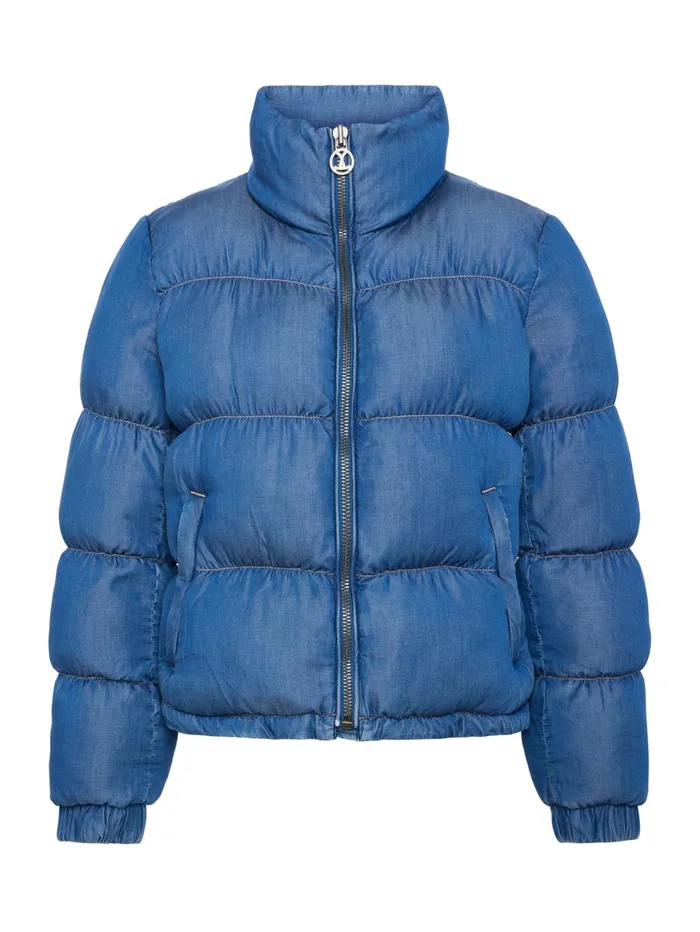 Stowe Denim Down Puffer Jacket Medium Wash Women L039Agence Outerwear Stowe Denim Down Puffer Jacket Medium Wash Women L039Agence Outerwear