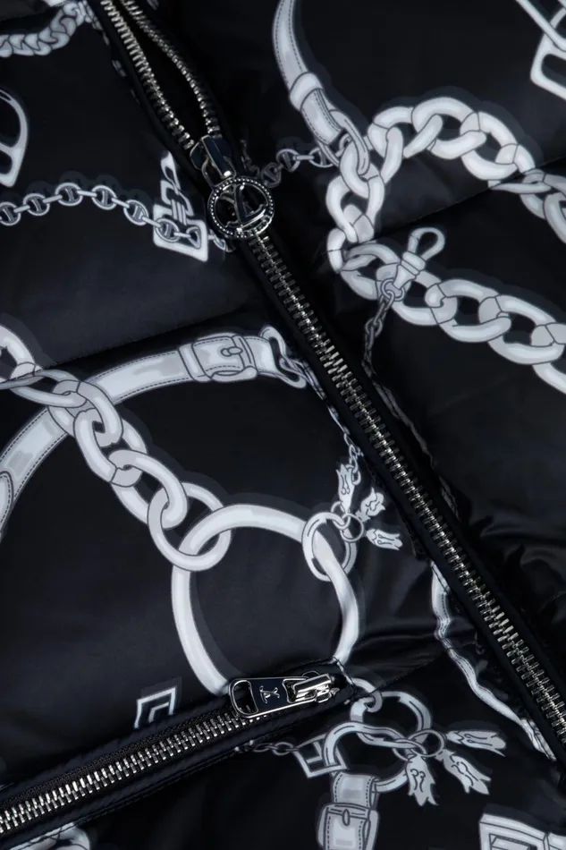 Stowe Down Puffer Jacket Blackwhite Buckle Chain Women L039Agence Outerwear Stowe Down Puffer Jacket Blackwhite Buckle Chain Women L039Agence Outerwear