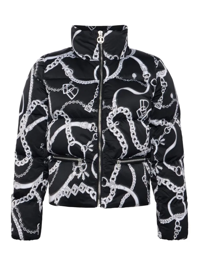 Stowe Down Puffer Jacket Blackwhite Buckle Chain Women L039Agence Outerwear Stowe Down Puffer Jacket Blackwhite Buckle Chain Women L039Agence Outerwear