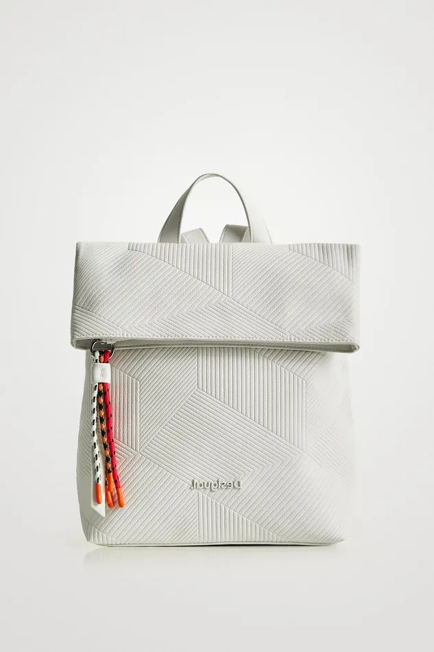 Striped Geometric Backpack Women Desigual Backpacks