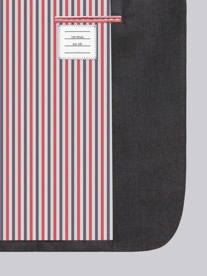 Super 120039s Twill Elongated Classic Jacket Dark Grey Women Thom Browne Jackets