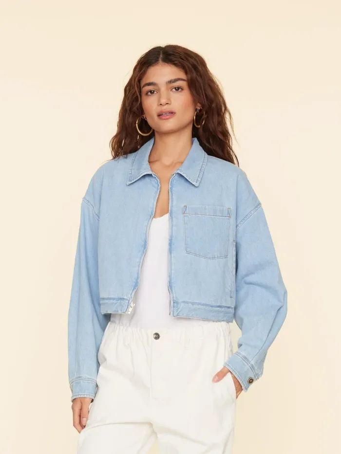 Sweaters and Jackets Women XRENA Light Blue Anton Denim Jacket Sweaters and Jackets Women XRENA Light Blue Anton Denim Jacket