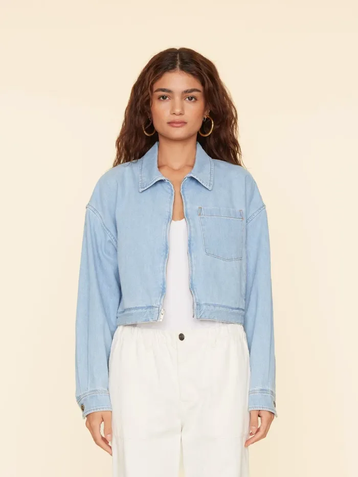 Sweaters and Jackets Women XRENA Light Blue Anton Denim Jacket Sweaters and Jackets Women XRENA Light Blue Anton Denim Jacket