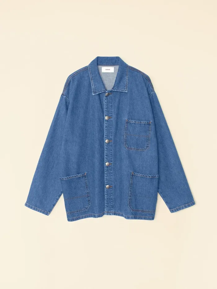 Sweaters and Jackets XRENA Women Deep Indigo Stanford Denim Jacket