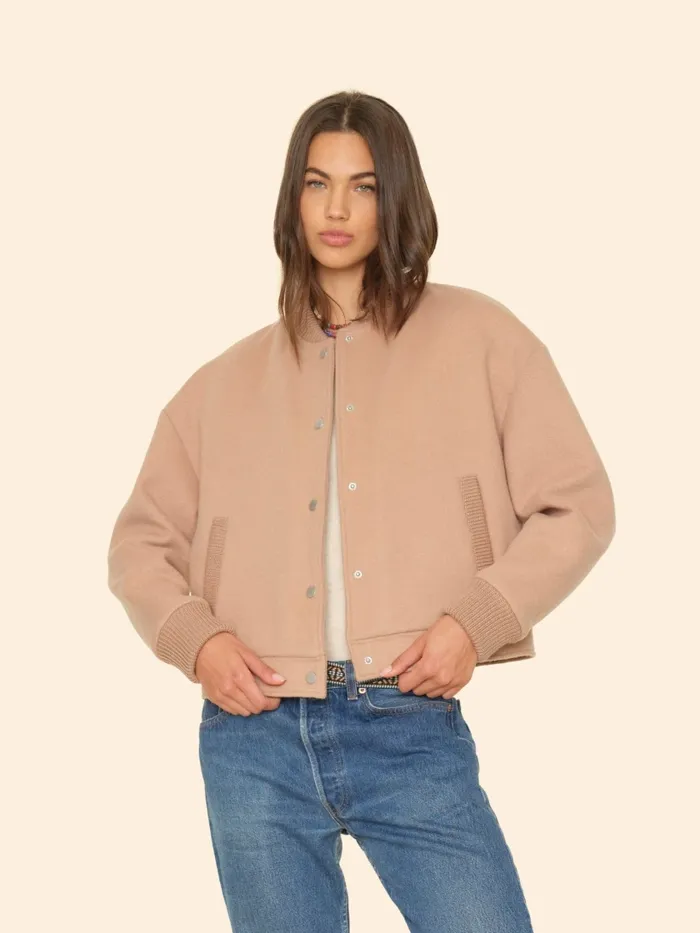 Sweaters and Jackets XRENA Women Warm Camel Braidy Jacket