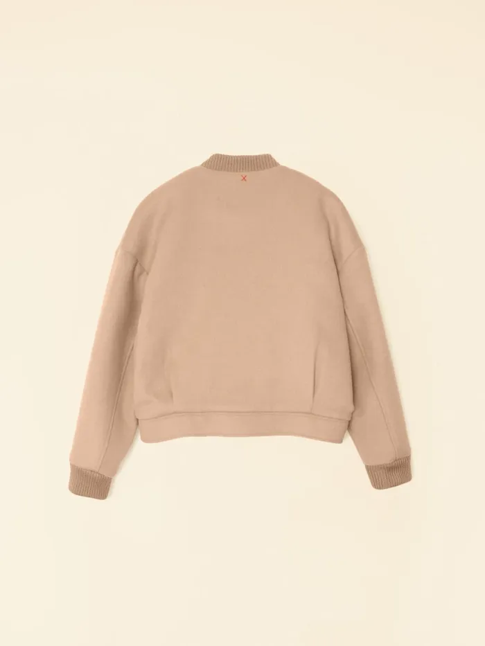 Sweaters and Jackets XRENA Women Warm Camel Braidy Jacket Sweaters and Jackets XRENA Women Warm Camel Braidy Jacket