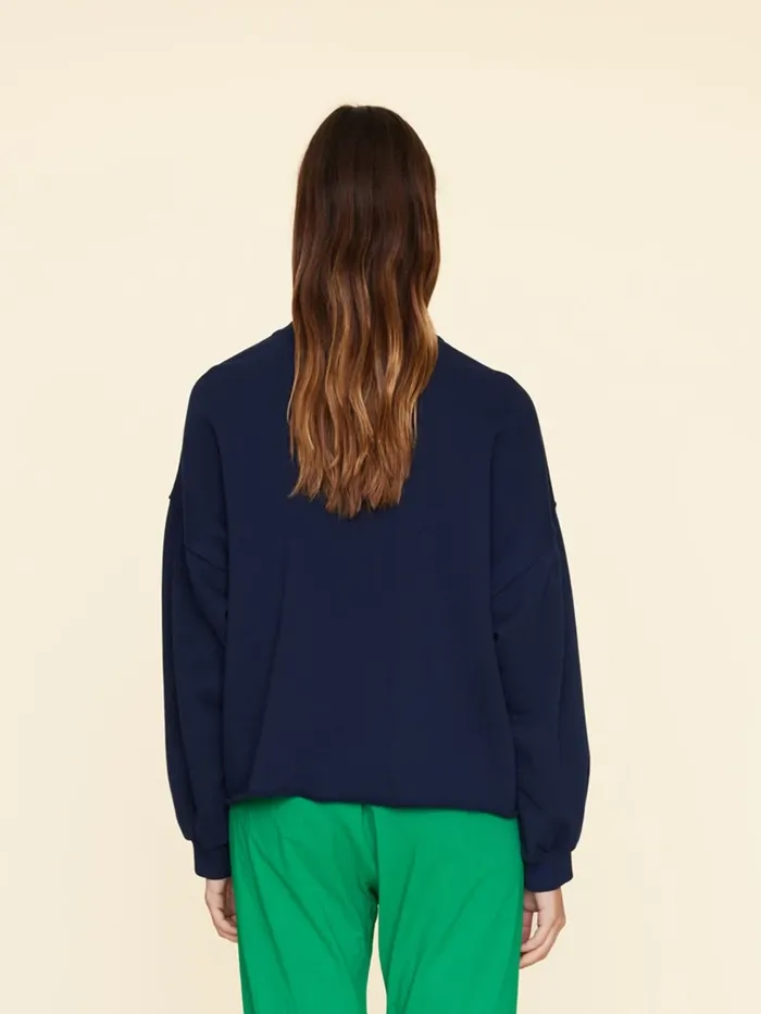 Sweats and Tees Navy Honor Sweatshirt XRENA Women Sweats and Tees Navy Honor Sweatshirt XRENA Women