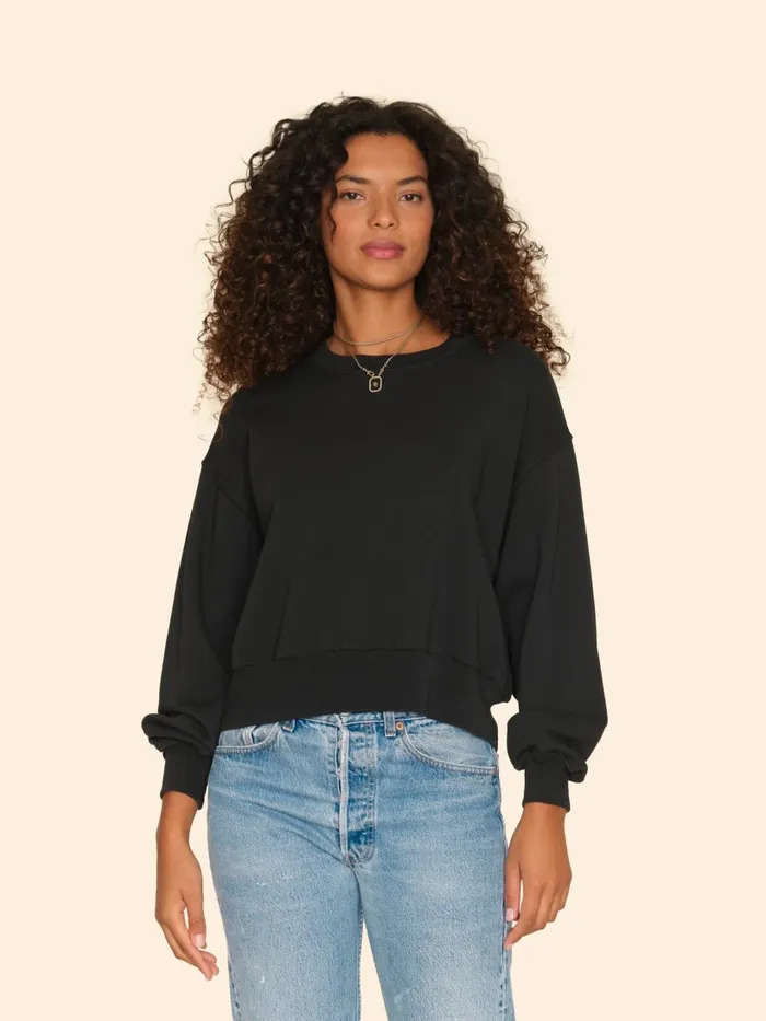 Sweats and Tees Vintage Black Huxley Sweatshirt 8211 XRENA Women