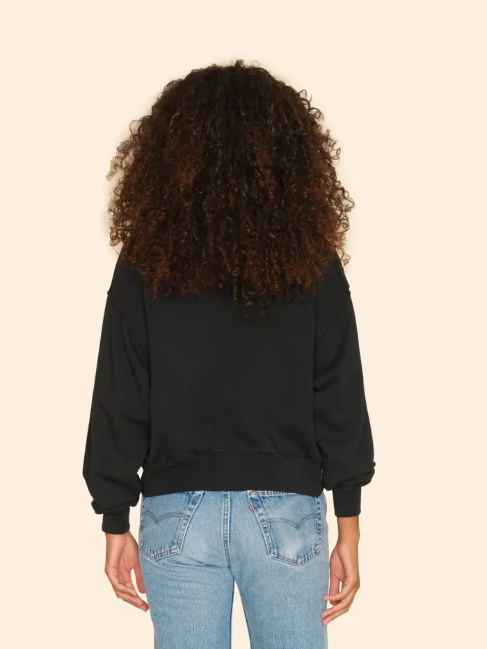 Sweats and Tees Vintage Black Huxley Sweatshirt 8211 XRENA Women Sweats and Tees Vintage Black Huxley Sweatshirt 8211 XRENA Women