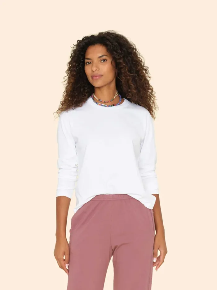 Sweats and Tees White Nico Tee XRENA Women