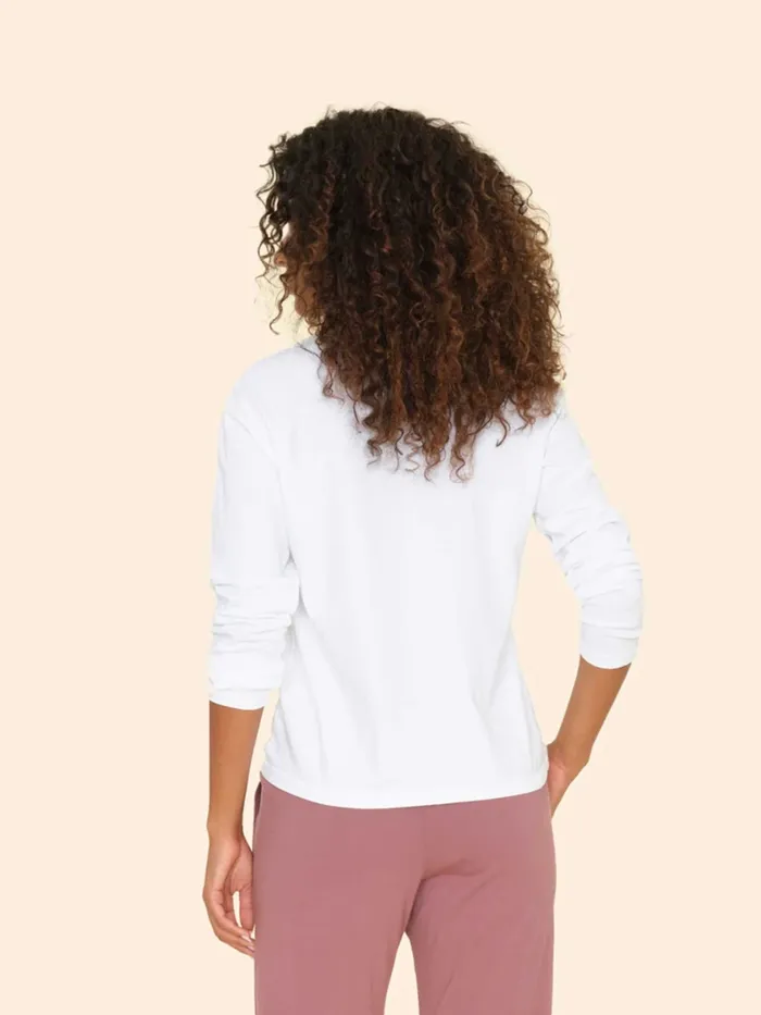 Sweats and Tees White Nico Tee XRENA Women Sweats and Tees White Nico Tee XRENA Women