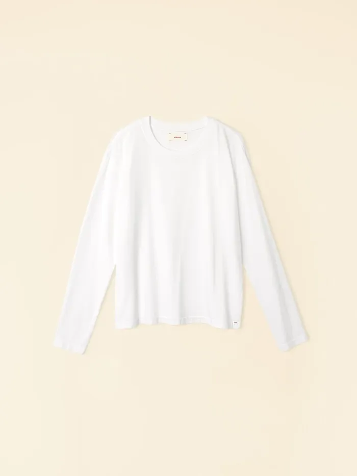 Sweats and Tees White Nico Tee XRENA Women Sweats and Tees White Nico Tee XRENA Women