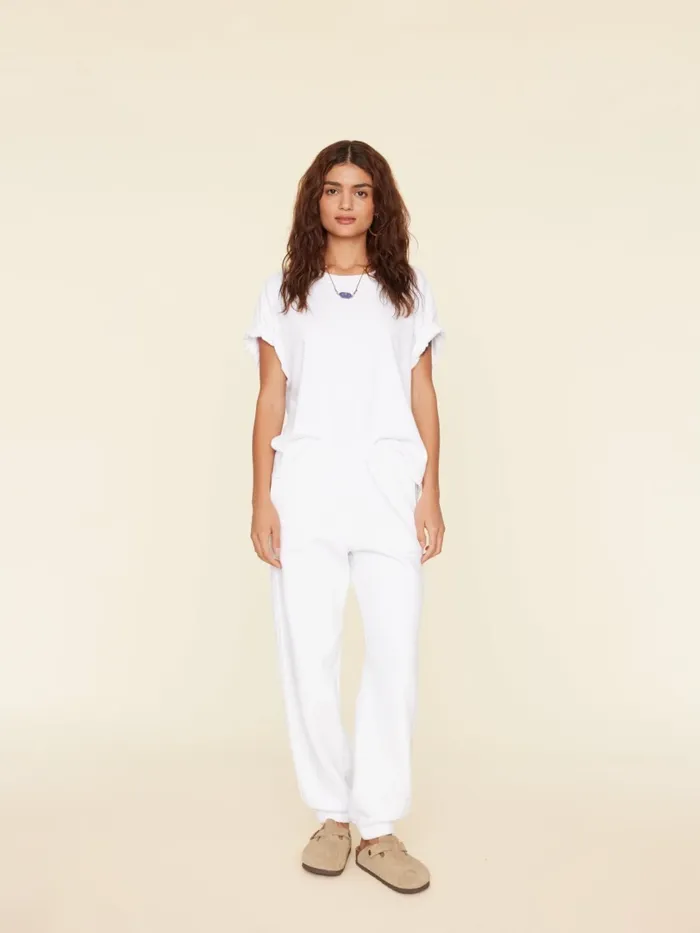 Sweats and Tees Women White Davis Sweatpant XRENA