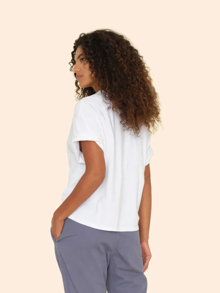 Sweats and Tees XRENA Women White Palmer Tee Sweats and Tees XRENA Women White Palmer Tee