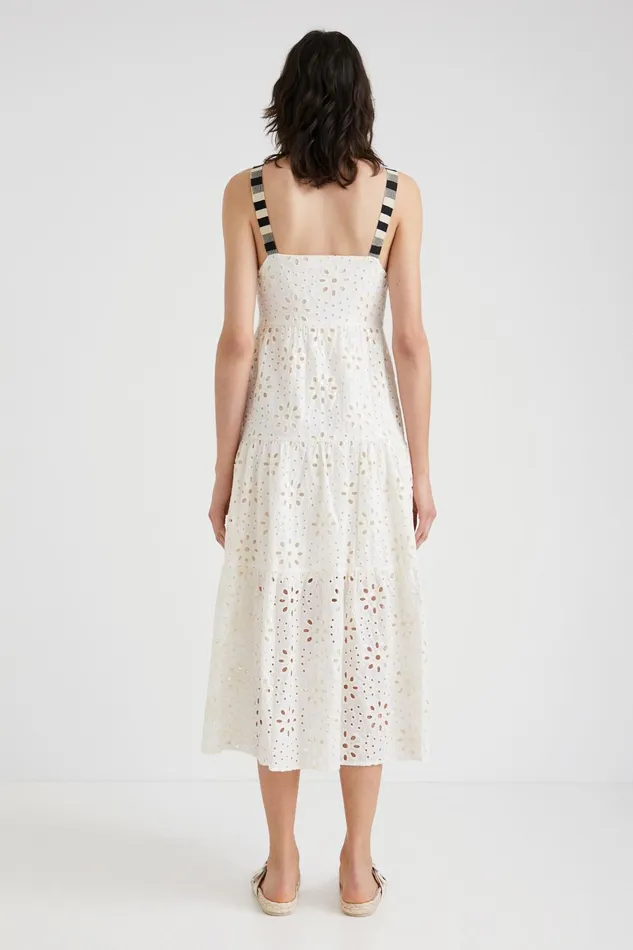 Swiss Embroidery Maxi Dress Women Desigual Dresses