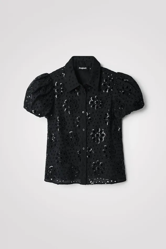 Swiss Embroidery Shirt Women Desigual Tops and Shirts