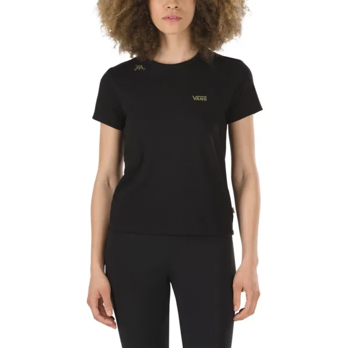 TShirts and Tanks Vans Women Heart Lizzie Baby Tee Black TShirts and Tanks Vans Women Heart Lizzie Baby Tee Black