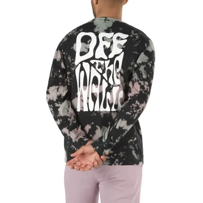 TShirts and Tanks Wall Slide Tie Dye Long Sleeve TShirt Black Tie Dye 8211 Vans Men