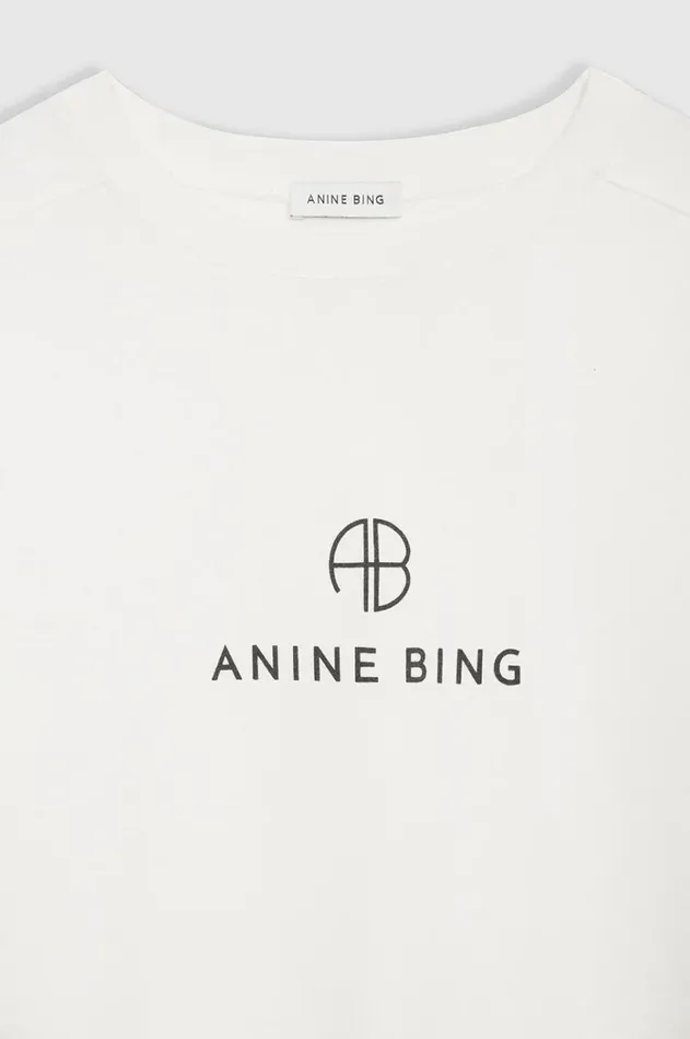 TShirts Sweatshirts Women ANINE BING Jaylin Tee Monogram 8211 Ivory