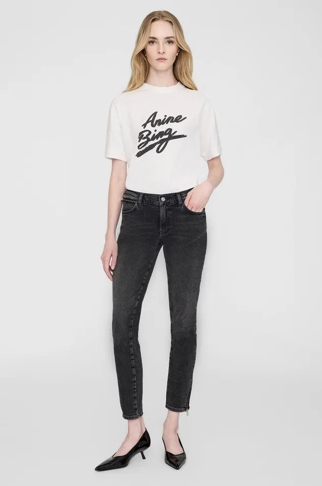 TShirts Sweatshirts Women ANINE BING Jaylin Tee Signature 8211 Ivory
