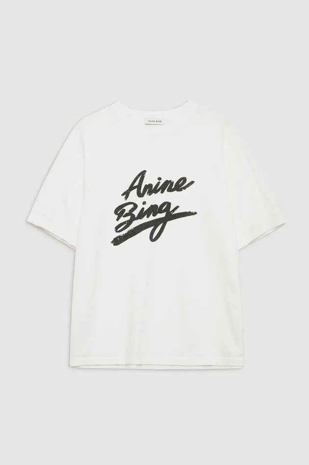 TShirts Sweatshirts Women ANINE BING Jaylin Tee Signature 8211 Ivory
